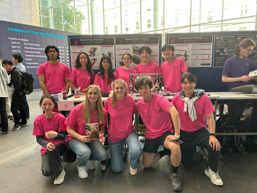 The full DMT team at the Imperial third-year exhibition